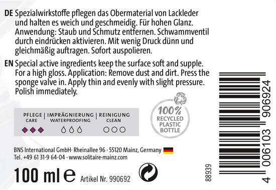 Schuhwerk Schwangau Solitaire Lack Lederöl Meist gekauft