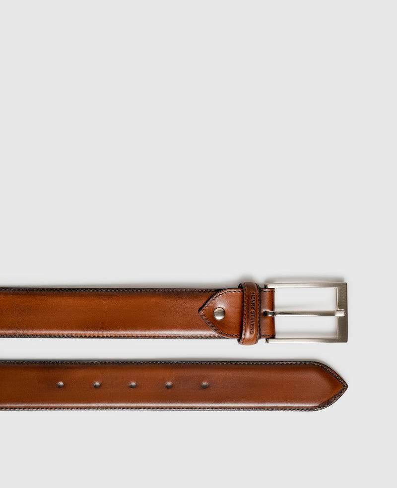 Shoepassion Edler Herrengürtel aus Leder mit Handfinish Henry Stevens Shoepassion Jubiläumsangebot