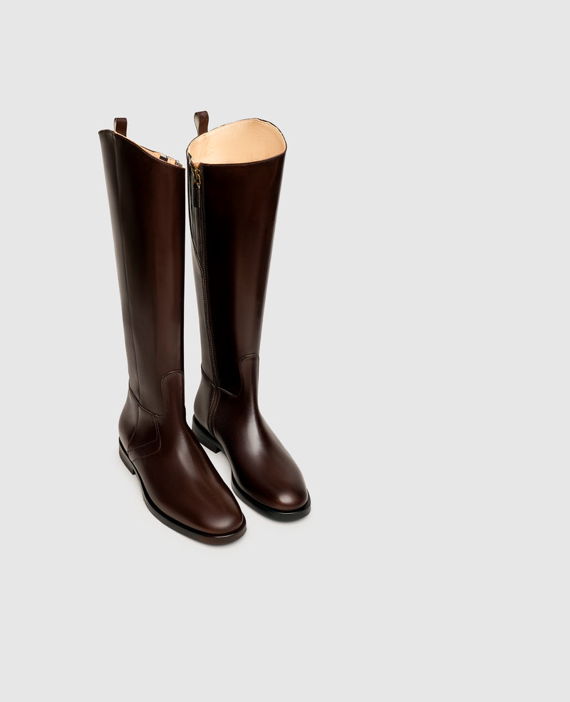 Shoepassion Klassischer Glattleder-Schaftstiefel für Damen Henry Stevens Shoepassion Nur noch ein Tag übrig