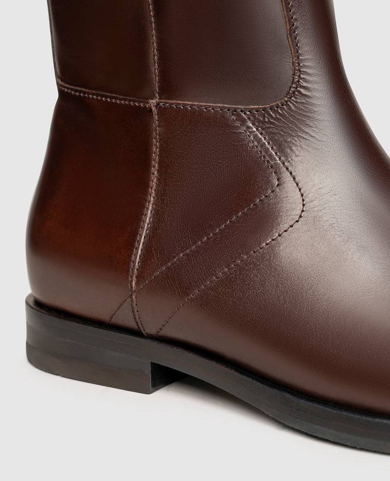 Shoepassion Klassischer Glattleder-Schaftstiefel für Damen Henry Stevens Shoepassion Nur noch ein Tag übrig