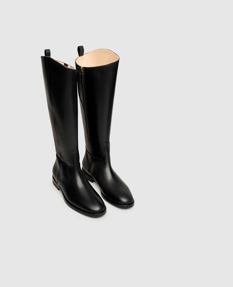 Shoepassion Klassischer Glattleder-Schaftstiefel für Damen Henry Stevens Shoepassion 50% Rabatt mit kostenlosem Versand