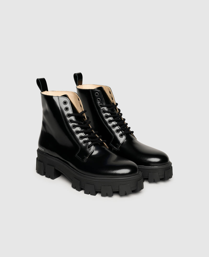 Shoepassion Leder-Schnürstiefelette mit Plateausohle für Damen N91 Shoepassion Kostenloser Versand international
