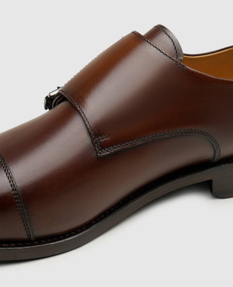 Shoepassion Rahmengenähter Herren Doppel-Monkstrap mit Patina Henry Stevens Shoepassion Online Shopping