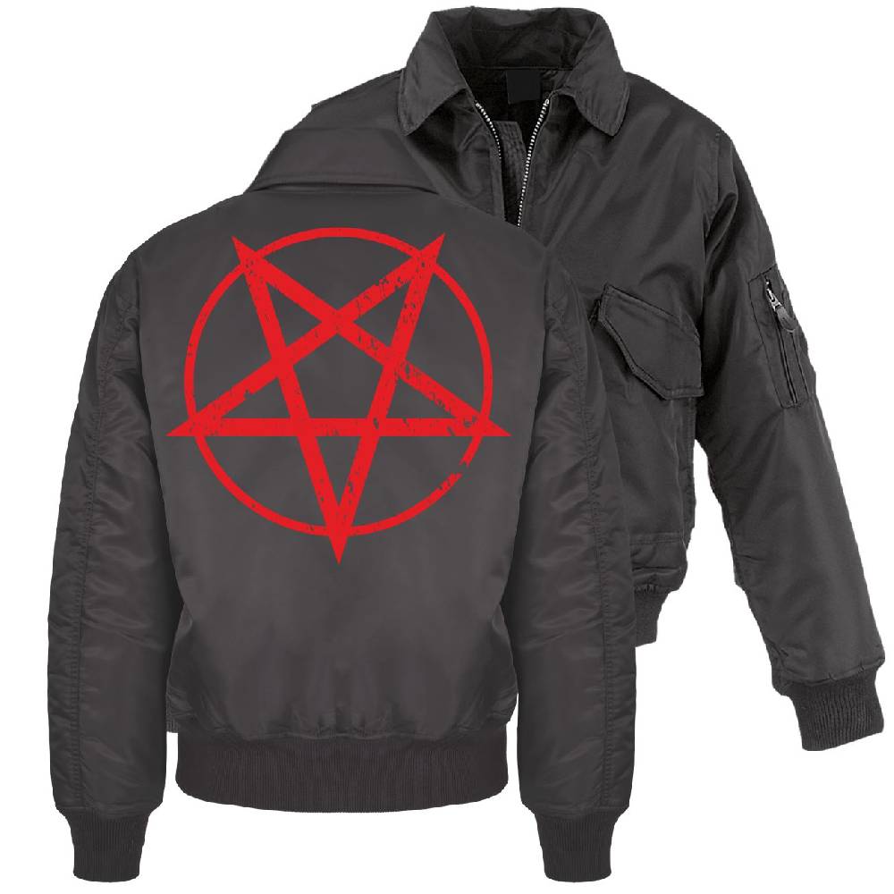 Spass Kostet CWU Bomberjacke mit Kragen PENTAGRAMM Bis zu 55% Rabatt