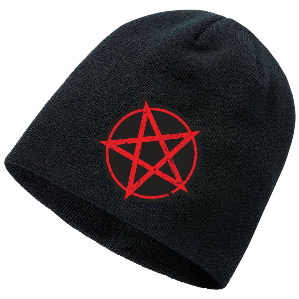 Spass Kostet Beanie mit Aufnäher Pentagramm zollfrei
