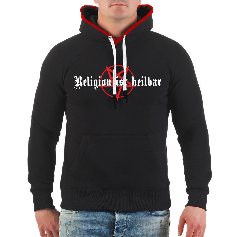 Spass Kostet 3 farbiger Kapuzenpullover Religion ist heilbar Große Rabatte