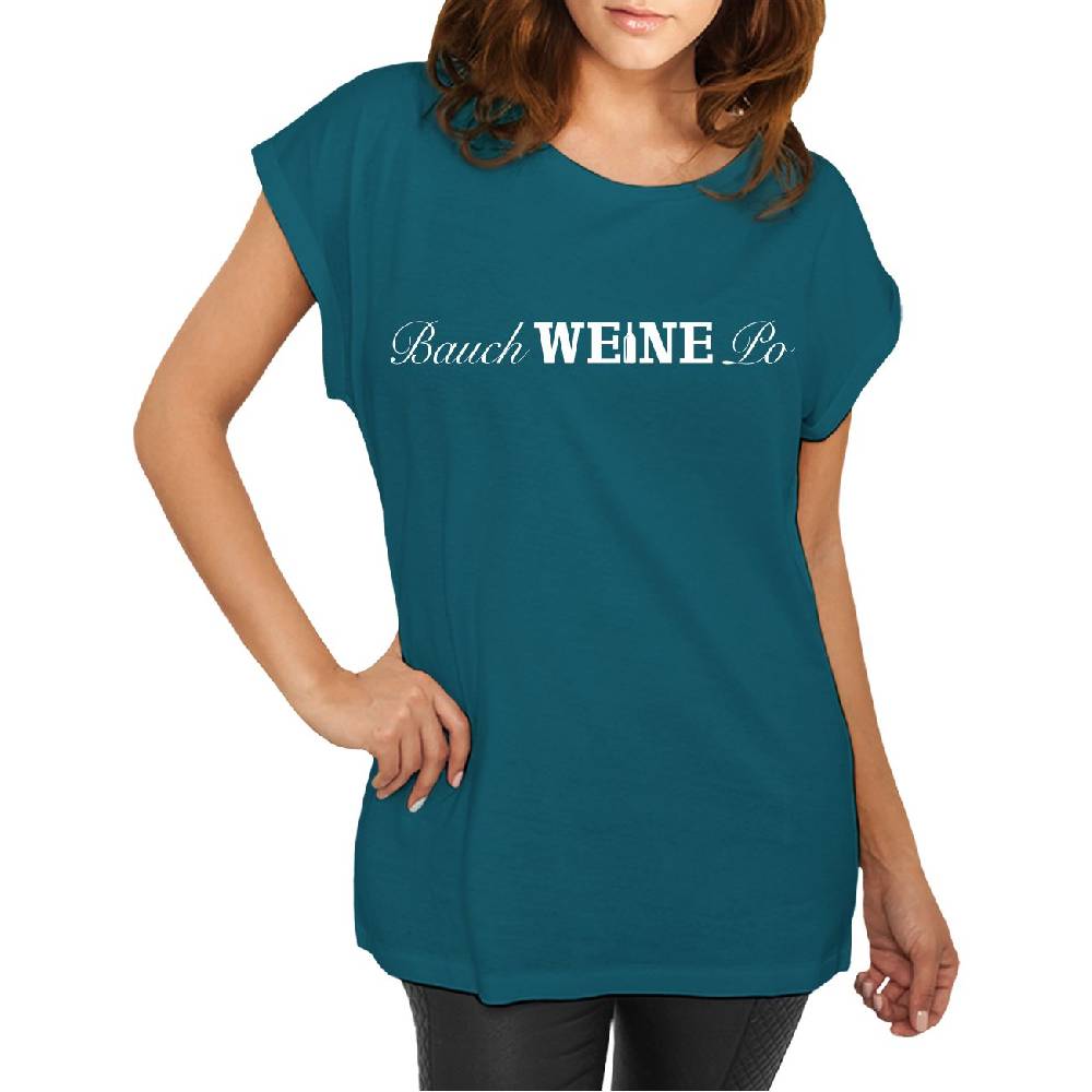 Spass Kostet Longshirt Damen weit geschnitten Bauch WEINE Po 2025