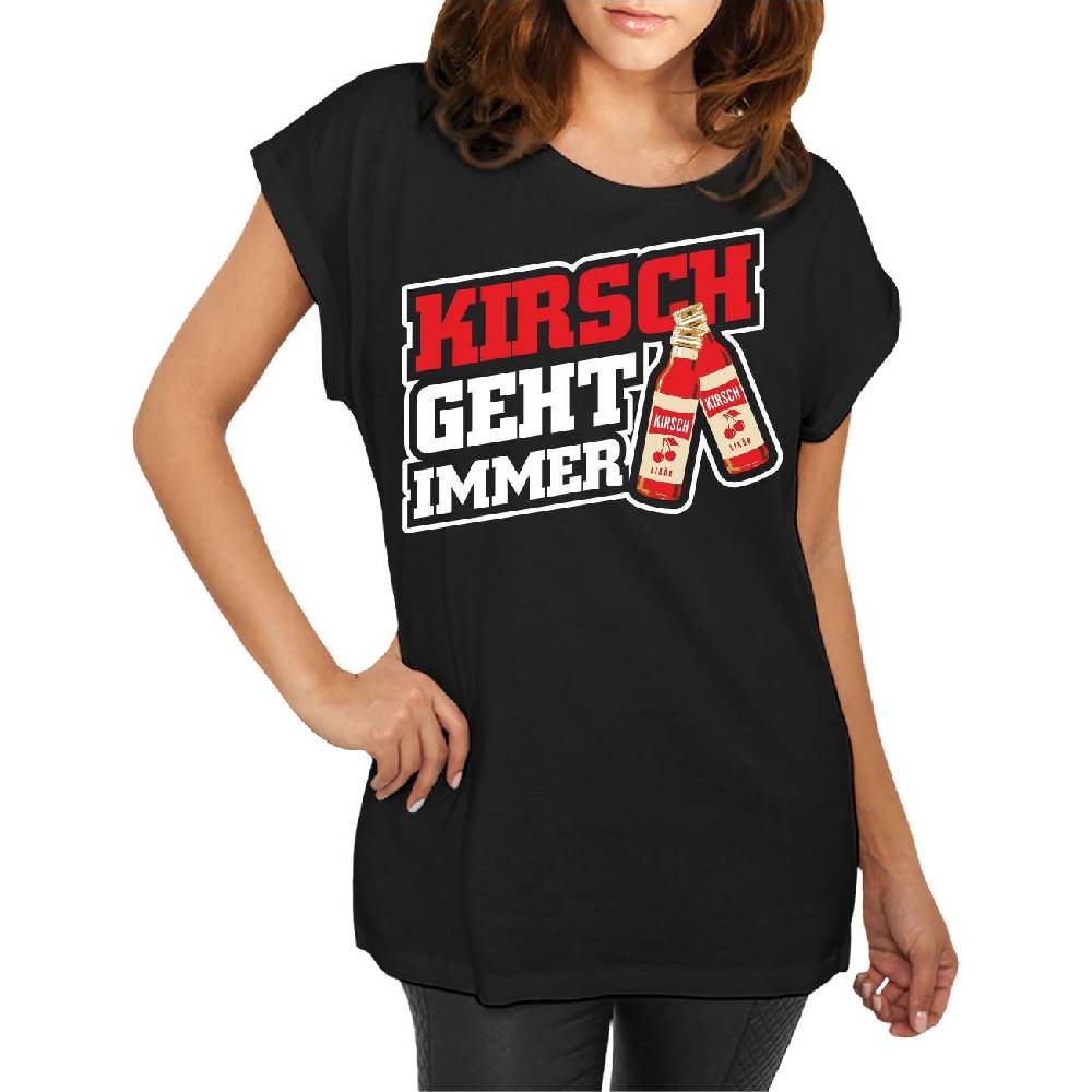 Spass Kostet Longshirt Damen weit geschnitten Kirsch geht immer Flash Sale