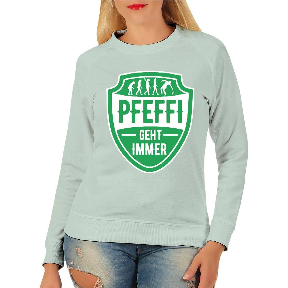 Spass Kostet Damen Pullover Sweatshirt Pfefferminz geht immer Auslauf