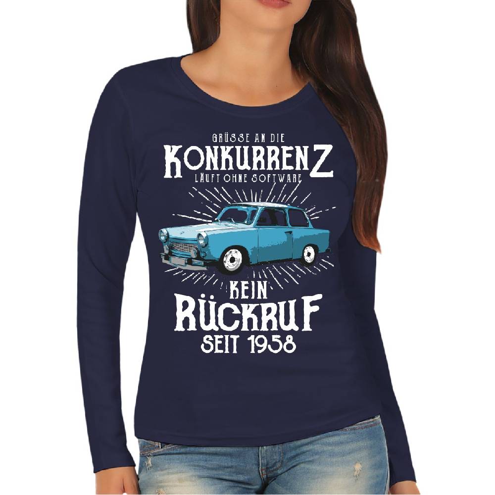 Spass Kostet Damen Langarmshirt Longsleeve DDR Grüße an die Konkurrenz KEIN RÜCKRUF Bis zu 65% Rabatt