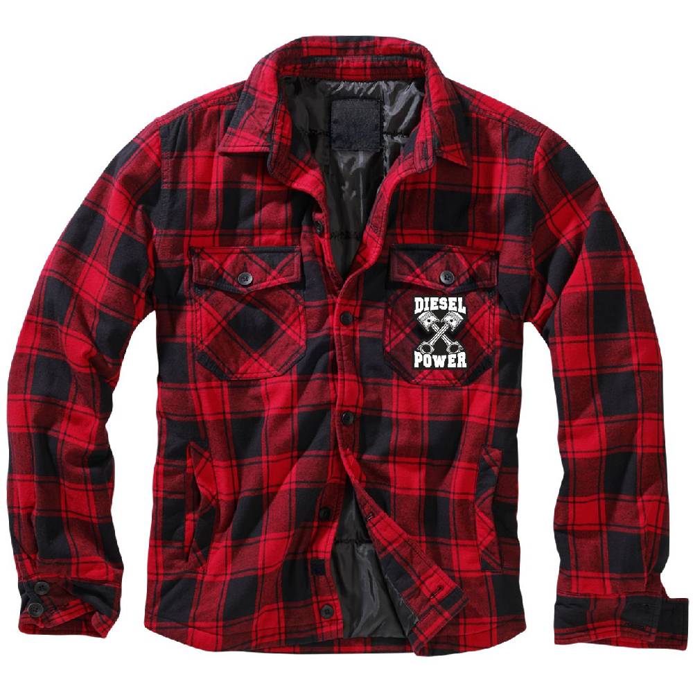 Spass Kostet Männer Flanell Jacke mit Fütterung Aufnäher DIESEL POWER Online