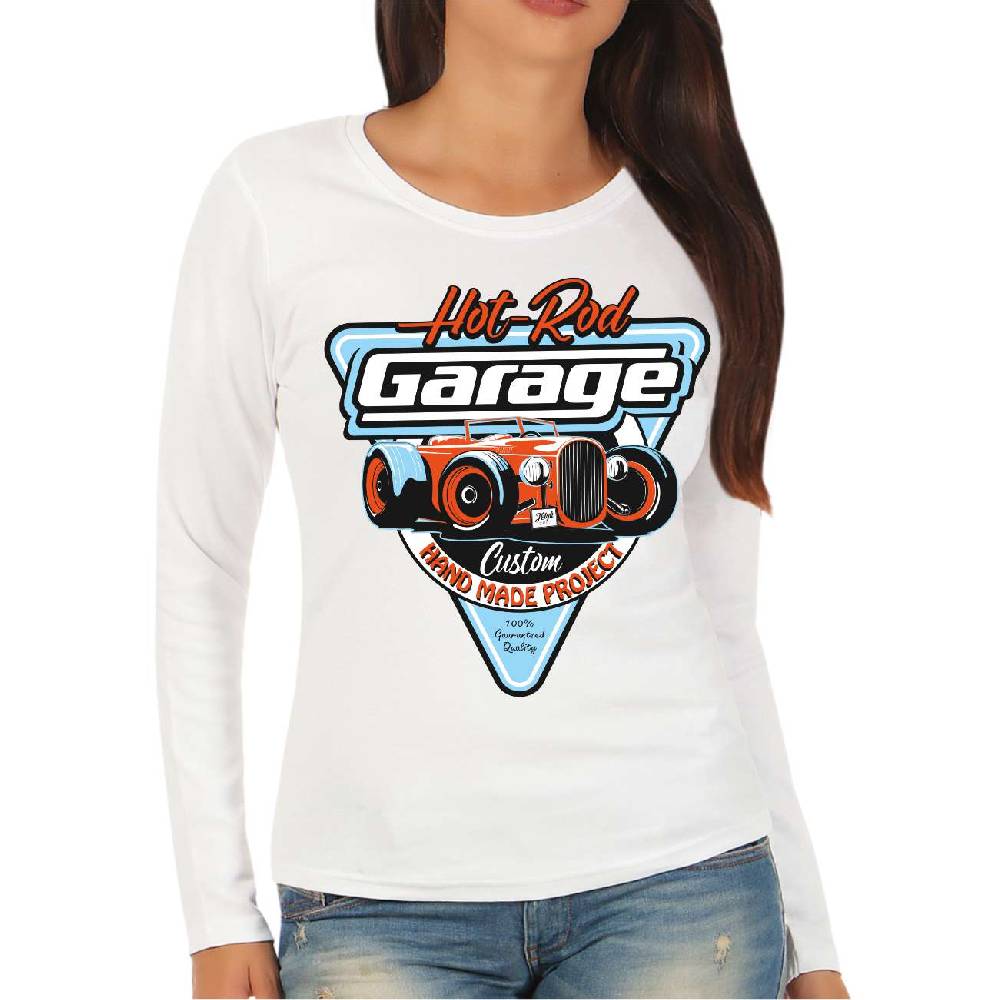 Spass Kostet Frauen Longsleeve Hot rod Garage Handmade Custom Bis zu 55% Rabatt