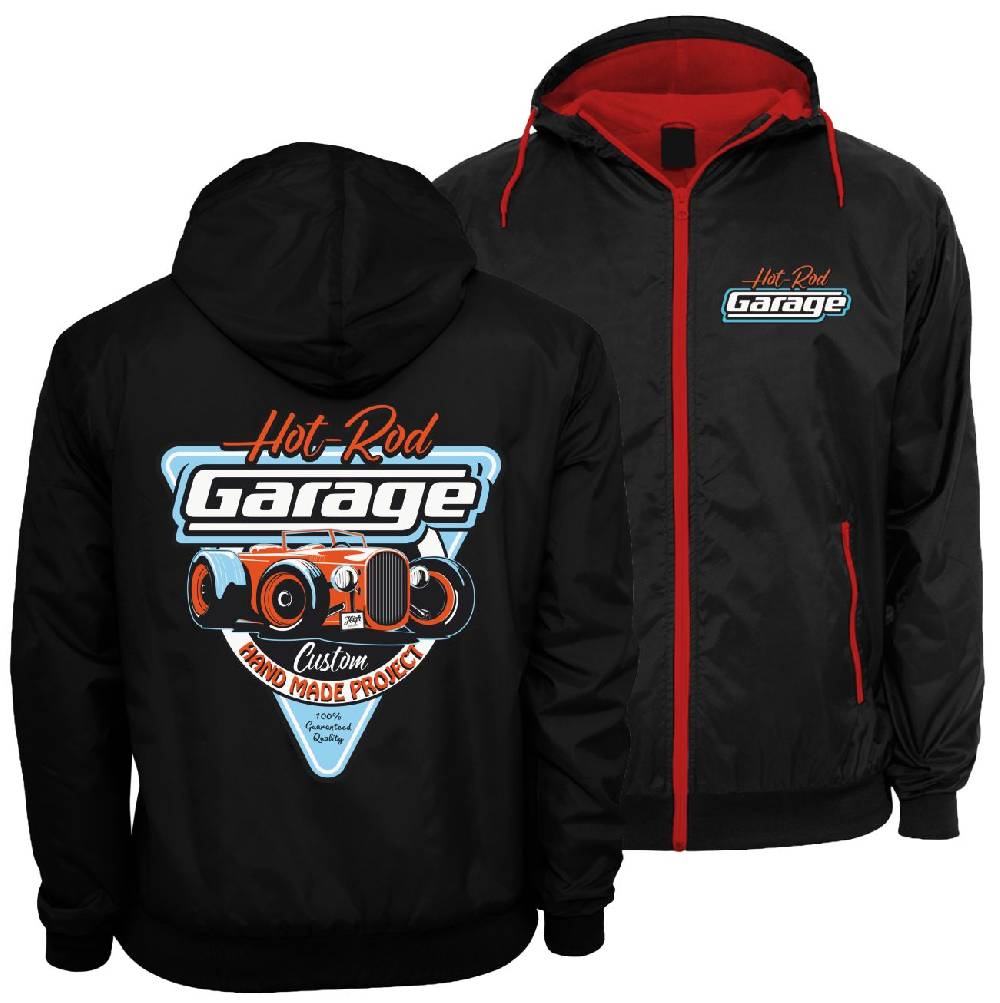 Spass Kostet Herren Windbreaker Regenjacke Hot Rod Garage Speichern exportieren