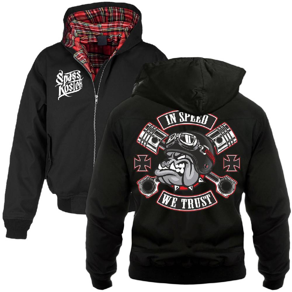 Spass Kostet Harrington Jacke mit Kapuze In Speed we Trust Hotsell