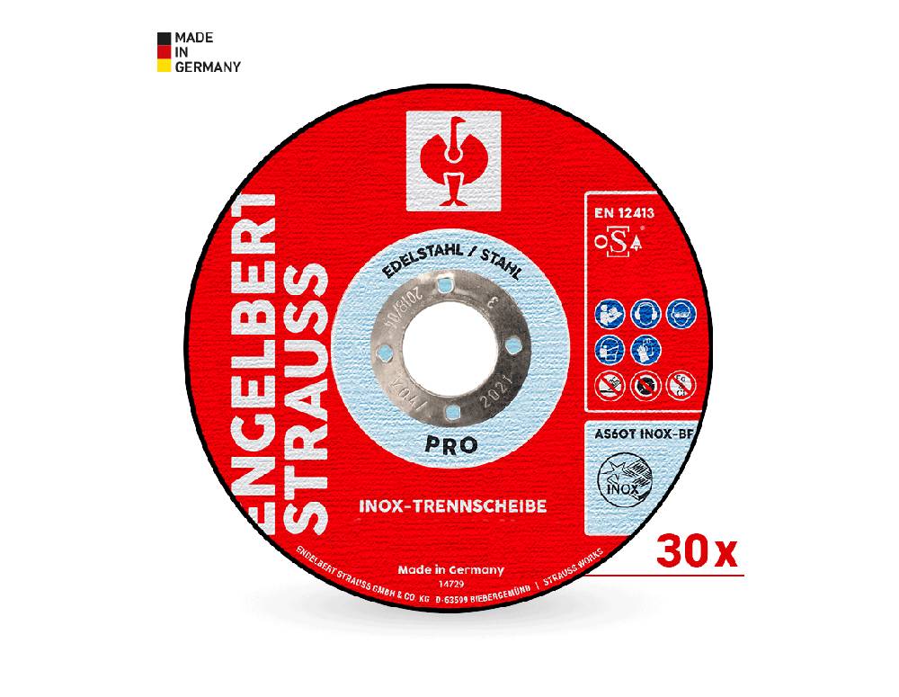 Strauss e.s. Inox-Trennscheibe pro Set, 30 Stück 50% Rabatt mit kostenlosem Versand