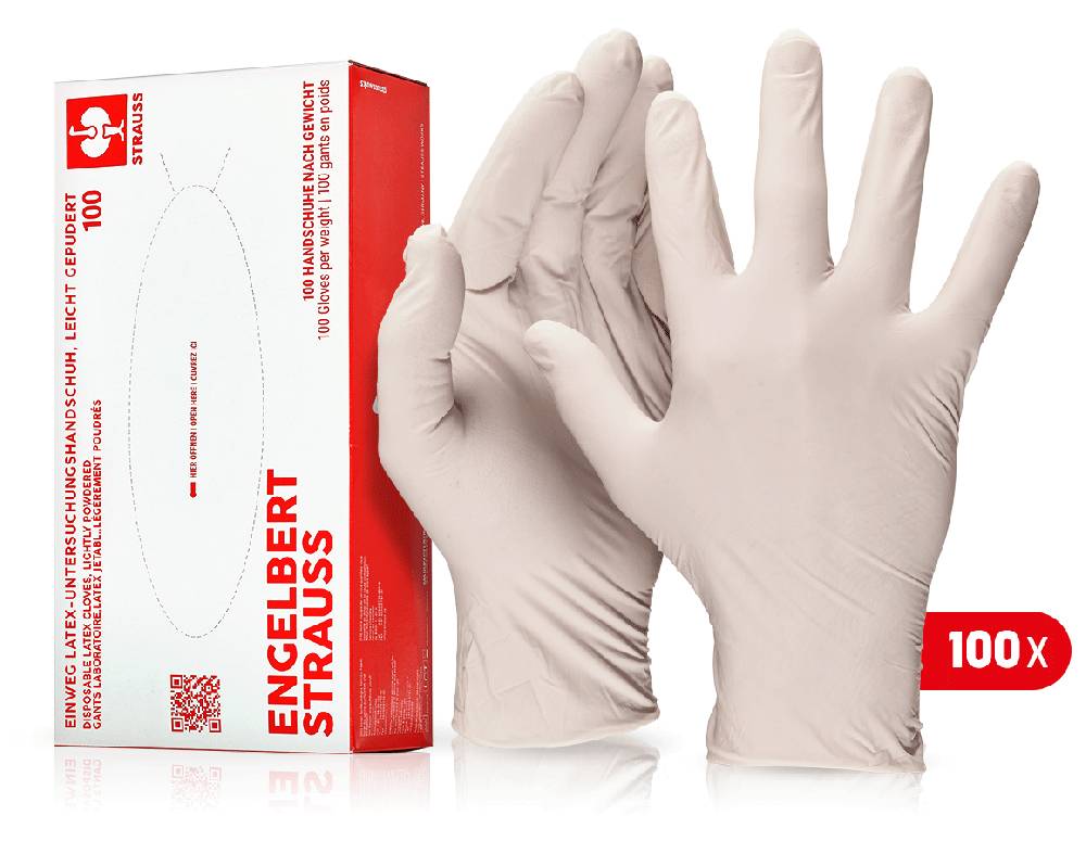 Strauss Einweg Latex-Untersuchungshandsch.,leicht gepudert Fabrikverkauf