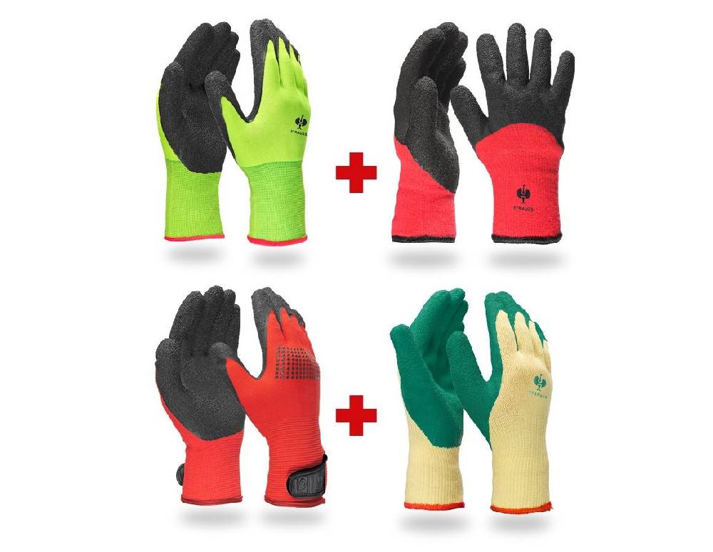 Strauss Handschuh- Profi Set Strick-Latex Saisonale Angebote