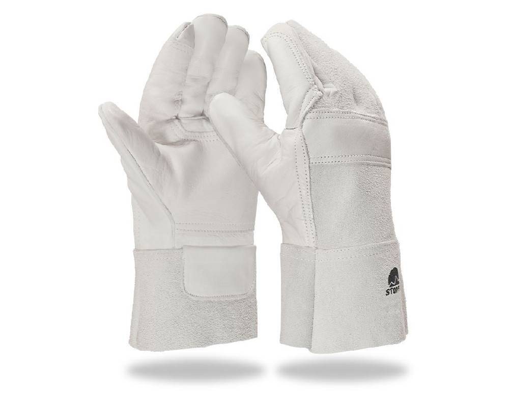 Strauss Leder-Schweißerhandschuhe, verstärkt Kostenlose Rückgabe