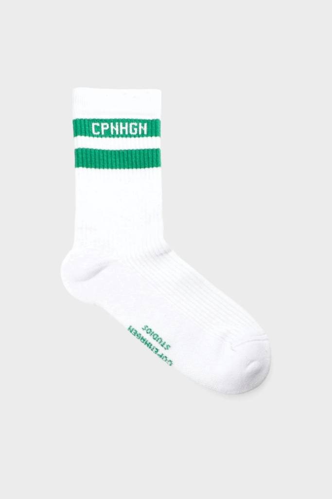 Studio Copenhagen CPH SOCKS 3 cotton blend white/green Valentinstagsangebot