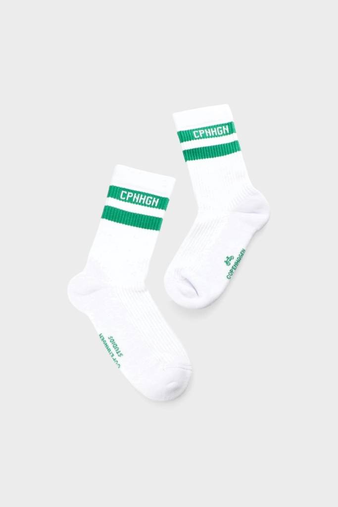 Studio Copenhagen CPH SOCKS 3 cotton blend white/green Valentinstagsangebot