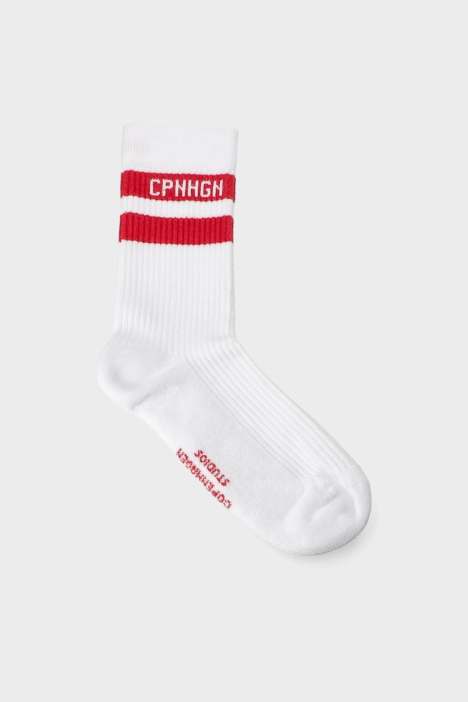 Studio Copenhagen CPH SOCKS 3 cotton blend white/red Große Rabatte