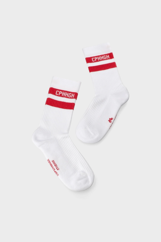 Studio Copenhagen CPH SOCKS 3 cotton blend white/red Große Rabatte