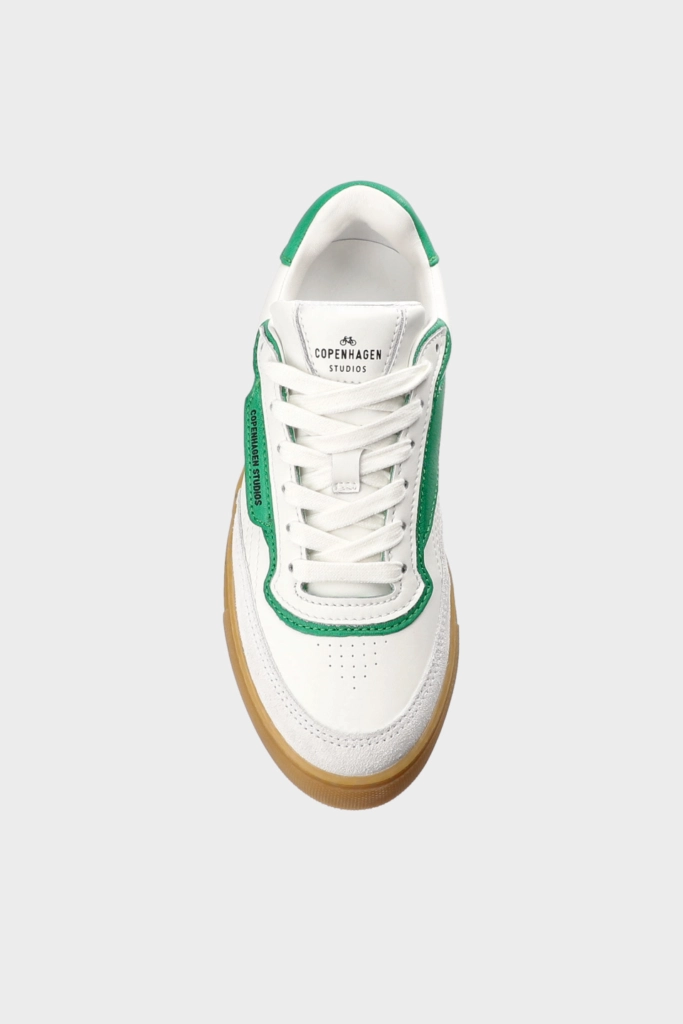 Studio Copenhagen CPH90 leather mix white/green/caramel Tiefpreis